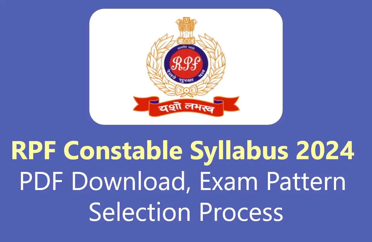 RPF Constable Syllabus 2024 PDF Download