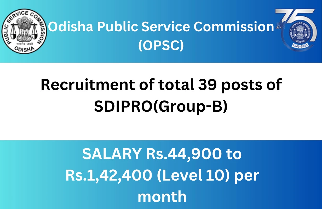 OPSC SDIPRO Recruitment