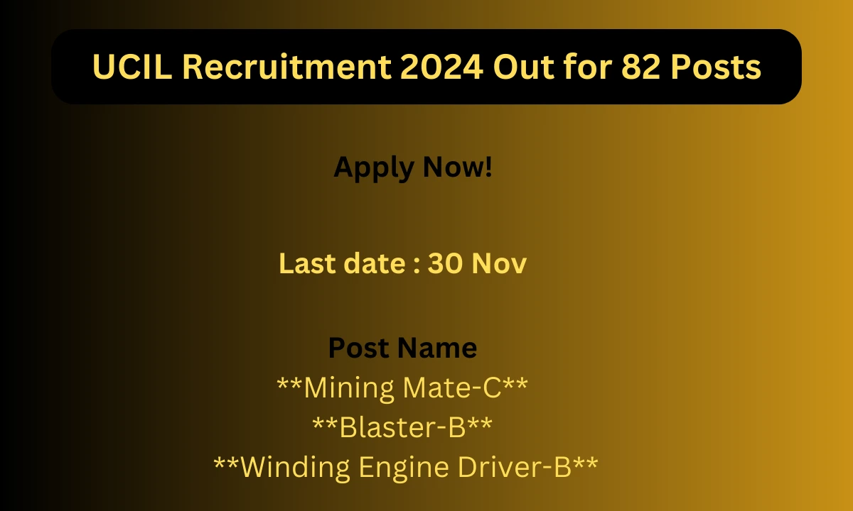 UCIL Recruitment 2024